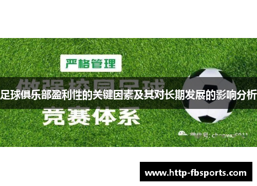 足球俱乐部盈利性的关键因素及其对长期发展的影响分析